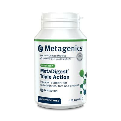 Metagenics MetaDigest Triple Action, Ginger & Plant Enzymes - 120 Capsules