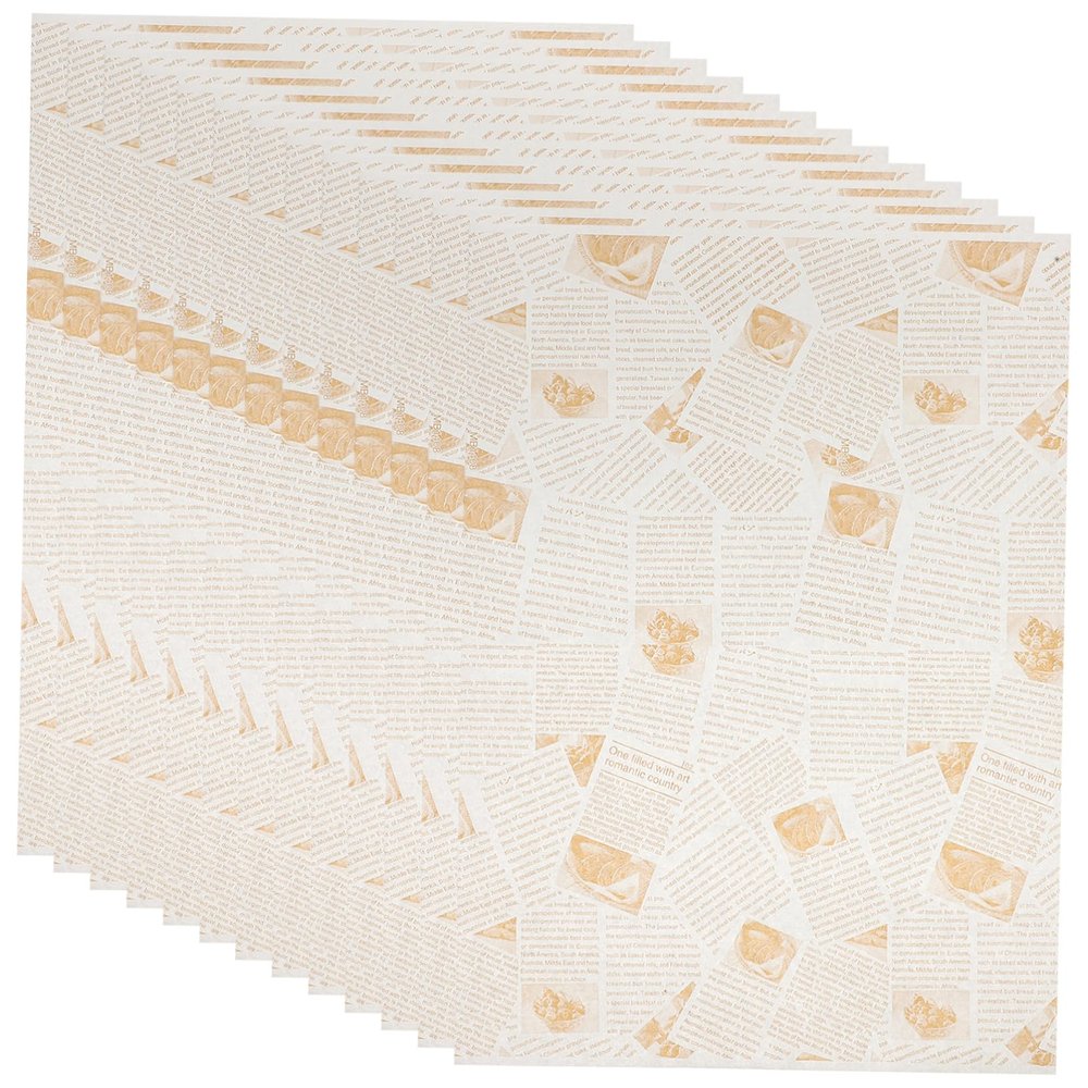 STOBAZA Greaseproof Food Wrapping Paper Multipurpose Oil-Proof Paper 100 Sheets for Baking and Sandwiches Suitable for Family Kitchens and Bakeries