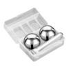 Gihioue Pack of 2 55 mm Stainless Steel Cooling Stones, Reusable Steel Ice Cubes, Round with Box for Wine, Beer, Vodka, Cocktails view 1