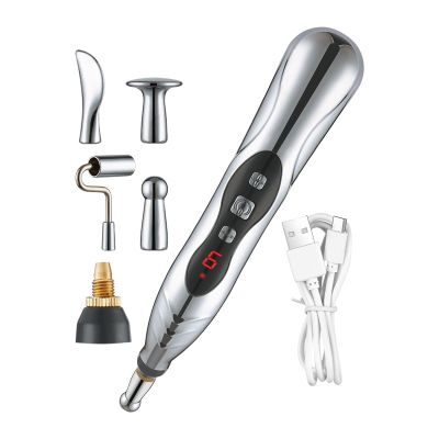 5In 1 Electronic Massage Pen for Reliefs, Acupoints Meridian Tools Rechargeable Machine Meridian Pens for Muscle