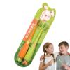 Kids Toothbrush, Carrot-Shaped Soft Bristle Brushes, 8.86x2.36x1.18 inches Cute Daily Hygiene, Gentle Gum Care Toothbrushes for Boys Girls, Home Bathroom Camping Travel view 1