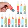 12Pcs Cup Lid Cleaning Brush, Multifunctional Bottle Gap Cleaner Brush 180 Rotatable Cup Lid Gap Cleaning Set Hangable Crevice Cleaner Portable 3 Colors for Bottle view 1