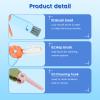 12Pcs Cup Lid Cleaning Brush, Multifunctional Bottle Gap Cleaner Brush 180 Rotatable Cup Lid Gap Cleaning Set Hangable Crevice Cleaner Portable 3 Colors for Bottle view 3