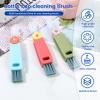 12Pcs Cup Lid Cleaning Brush, Multifunctional Bottle Gap Cleaner Brush 180 Rotatable Cup Lid Gap Cleaning Set Hangable Crevice Cleaner Portable 3 Colors for Bottle view 4