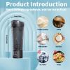HUOMAQFAN Electric Protein Shaker Bottle, 700ml Shaker Cups for Protein Shakes and Meal Replacements, BPA-free Portable Rechargeable Mixer Cup with USB Rechargeable, A Bottle Brush (Black) view 2