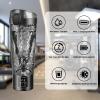 HUOMAQFAN Electric Protein Shaker Bottle, 700ml Shaker Cups for Protein Shakes and Meal Replacements, BPA-free Portable Rechargeable Mixer Cup with USB Rechargeable, A Bottle Brush (Black) view 4