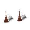 CALLARON 2 Sets Desktop Cleaning Broom Dustpan Kits for Home Use Pet Cage Cleaning Brush Broom and Stainless Shovel for Small Dustpan and Brush