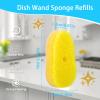 8 Packs Dish Wand Sponge Refills Compatible with Scrub Daddy - Replacement Heads, Dish Scrubber Brush for Cleaning Stuck-on Food, Sponge Replacement Heads for Kitchen Cleaning, (Only Refills) view 2
