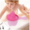 Homoyoyo 2Pcs Baby Bath Cup Shampoo Rinse Cup Portable Break-Resistant PP TPE Creative Shower Supply for Newborn view 3