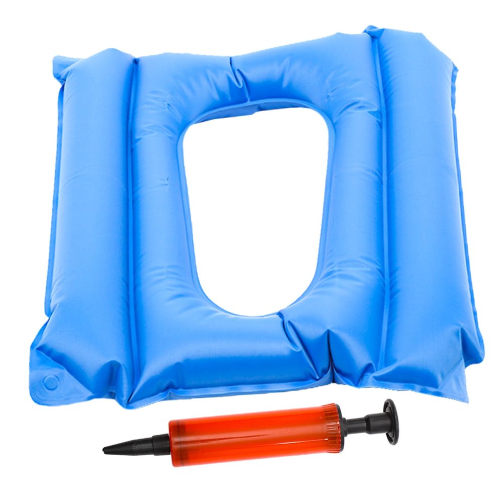 HOUDERCO Inflatable Pressure Ulcer Cushion for Elderly Wheelchair Users, Portable Pvc Seat Cushion with Anti-bedsore Function, Comfortable Support for Train and Computer Desk Use