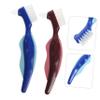 Gatuida 4pcs Double Sided Denture Cleaning Brush for Braces and Denture with Easy and Thorough Cleaning Made of Sturdy Pp and Nylon at Home view 2