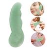 SHERCHPRY Natural Agate Jade Gua Sha Massage Tool Face Scraping Board for Skin Care with Pain Relief Function, Compact Green Facial Scraper Suitable for Anytime and Anywhere Use view 4