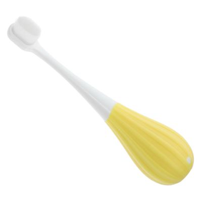 CTIRCHIU Manual Children Toothbrush for Toddlers with Soft Pbt Bristles and Ergonomic Pp Handle, Practical Yellow Kids Toothbrush for Daily Dental Care
