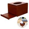 ULTECHNOVO Wooden Tissue Box Holder for Living Office Delicate Tissue Box Extraction Paper Case Storage for Home Decor view 3