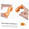 EXAOMBLE Silicone Boys and Girls Finger Toothbrush Cartoon Design First Toothbrush Oral Care Tool Easy to Use view 3