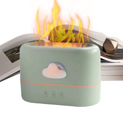 Gupcaqosjw Flame Diffuser Humidifier | Diffuser Oil Machine,Odor Eliminator Small Humidifier Scent Decor Cloud Cool Mist Interior Accessories for Desk Yoga Room Workplace Bedroom Studio