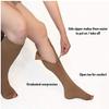 Barley Direct 3 Pairs Compression Socks Toeless Medical Zip Sock15-20mmHg Leg Support Woman Man Open Toe Knee(Beige,L-XL) view 4