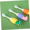 TOPPERFUN Kids Toothbrush Soft Silicone and Pp Material with Dinosaur Design for Boys and Girls, Prevent Teeth Recession and Clean Baby Oral Environment, Birthday Or Baby Shower Random Random Color view 2