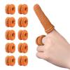 TENYELE 10 Pieces Finger Sleeve Cots Protector For Tips Reusable Thumb Guards Cut Resistant For Kitchen And Sculpture Work Breathable Finger Sleeves view 2