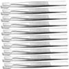 Beaupretty 10pcs Stainless Steel Eyelash Tweezers Multipurpose Stamp Tweezers Ergonomic Design Comfortable to Hold for Beads and False Eyelash Applications view 1