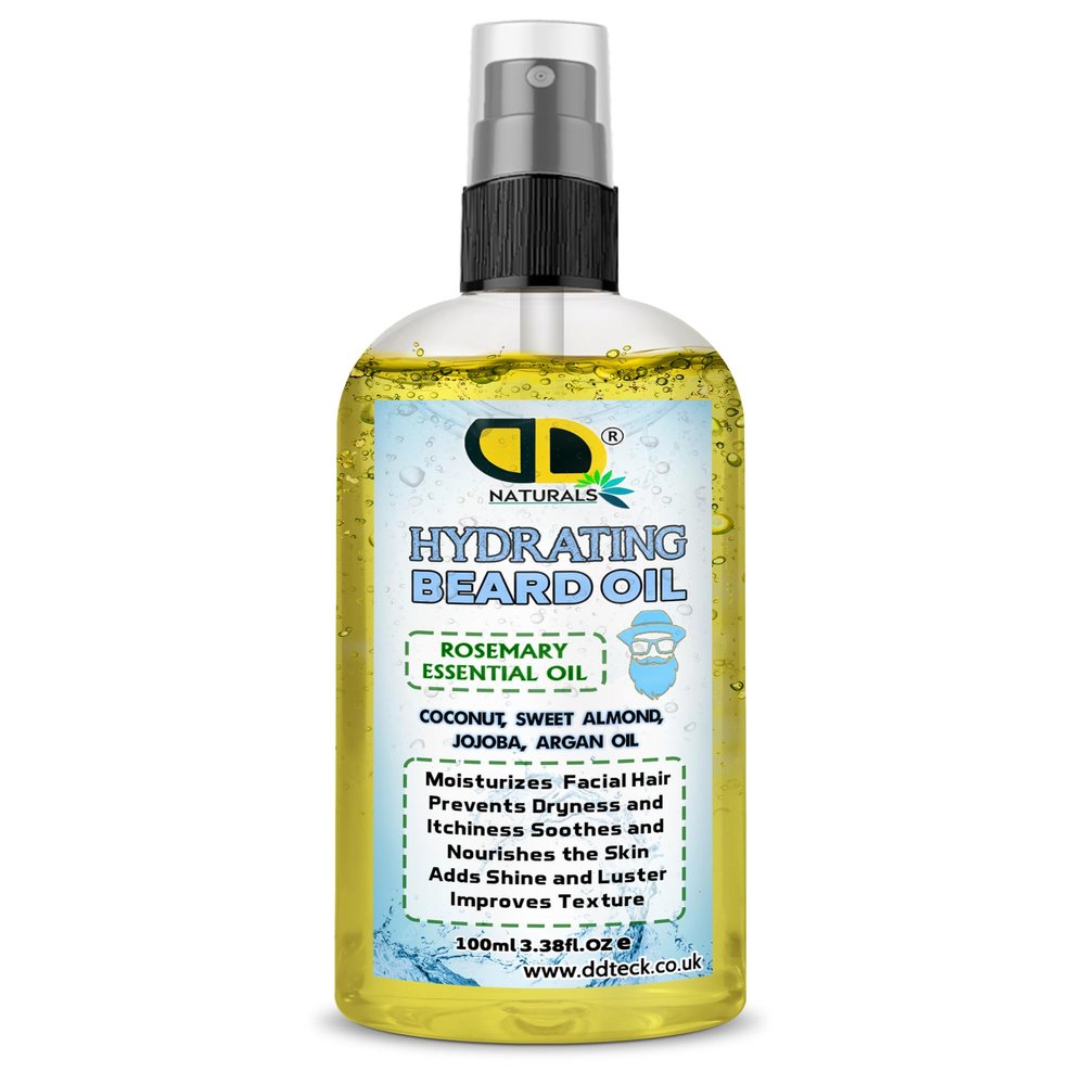 Hydrating Beard Oil for Men With Rosemary Aroma | Soothes Dryness & Itch | Softens Beard,Promotes Healthy Growth, Adds Shine & Softness, Supports Growth, Non-Greasy Formula (100ml Spray)