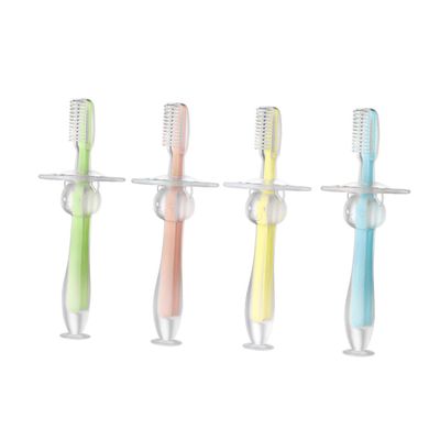 CTIRCHIU 4pcs Silicone Baby Toothbrush Easy to Grip with Tapered Handle for Infant Oral Care and Teething