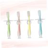 CTIRCHIU 4pcs Silicone Baby Toothbrush Easy to Grip with Tapered Handle for Infant Oral Care and Teething view 3