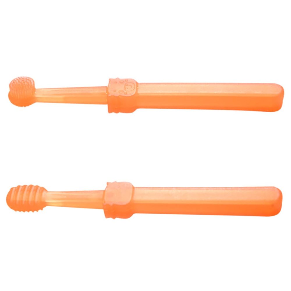 NIYANGLE 2pcs Delicate Toothbrush Set for Boy Girl Boy Girl Silicone Toothbrush Mouth Cleaner for Newborn for and Oral Care