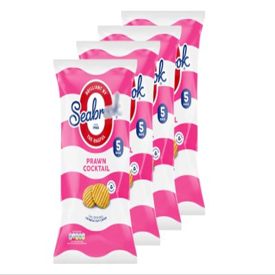 Crisps 5pk X Pack Of 4 - Prawn Cocktail - The Original Crinkle Cut Crisp - Gluten Free And Vegetarian Friendly