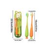 Kids Toothbrush | Carrot-Shaped Baby Toothbrushes | Gum Care Supply Tooth Brush for Ages 3+ Boys Girls Daily Home Apartment Bathroom Camping Outdoor view 4