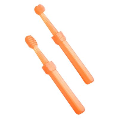 SAFIGLE 2pcs Boy Girl Boy Girl Toothbrush Set Gentle Silicone Brush Newborn Gum Cleaner Brush Head and Tongue