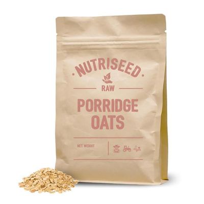 Nutriseed Porridge Oats 5kg - Whole Grain, 100% Natural, High Fibre, Vitamins, Minerals, & Antioxidants, Fuels Your Entire Day, Non-GMO & Vegan-Friendly