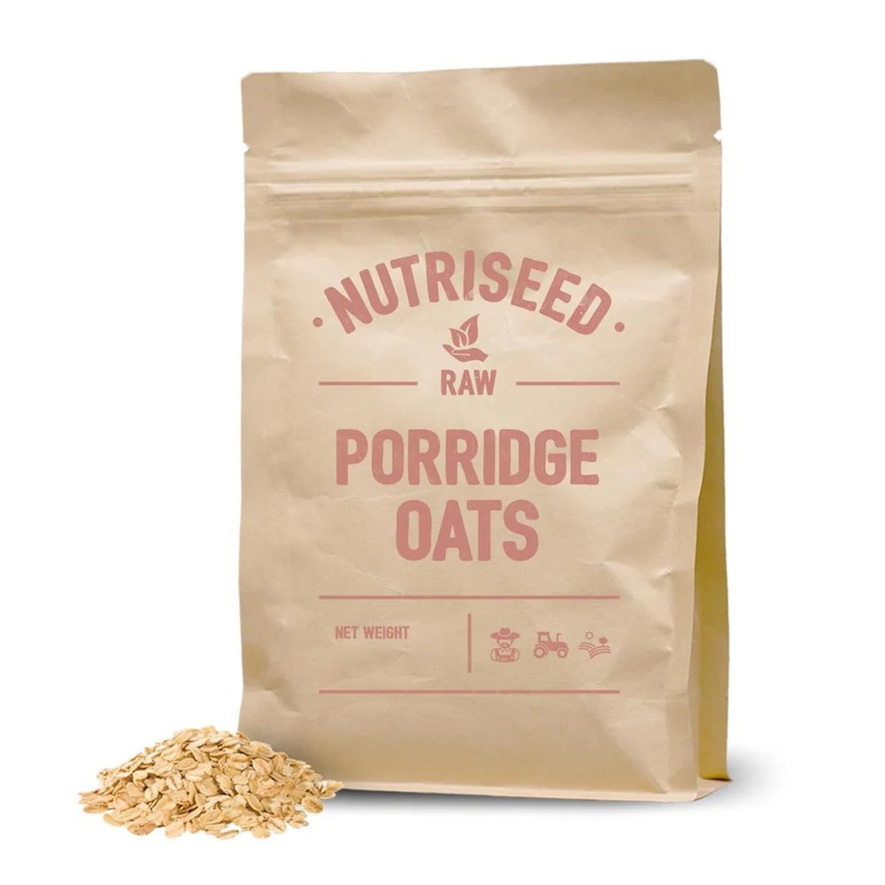 Nutriseed Porridge Oats 2kg - Whole Grain, 100% Natural, High Fibre, Vitamins, Minerals, & Antioxidants, Fuels Your Entire Day, Non-GMO & Vegan-Friendly