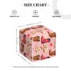 Leather Tissue Box Cover Square - Leopard Print Pink Cowboy Boots Print Tissue Box Holder Paper Case, Organizer Dispenser for Modern Home & Room/Office/Bathroom Decor view 2