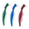 Beatifufu 3pcs Denture Cleaning Brush Dual Head False Teeth Brush with Long Handle Design and Stiff Hair Lightweight Plastic Double Sided Toothbrush for Effective Denture Care view 1