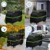 FreshCart Basics Mobility Scooter Cover Compatible with Afikim Afiscooter S4 2 Seat,210D Material,dustproof,Waterproof,Sun-Proof,with Storage BagBlack Green view 3