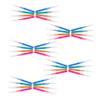 BAZEITFLOW 40pcs Oral Care Flosser Interdental Brush Toothpick Robust Stainless Steel Wire for Deep Cleaning Green Blue view 1