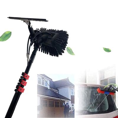 30FT Water Fed Window Cleaning Pole - 9M Solar Panel Cleaning Brush with 35cm Head for Efficient Window & Photovoltaic Cleaning Equipment