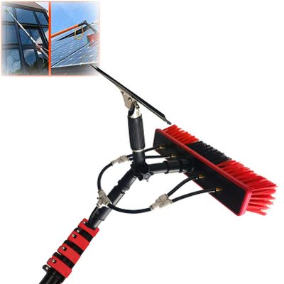 Telescopic Window Cleaning Pole - Ideal for Solar Panel & Photovoltaic Cleaning, Complete Window Washer Kit for Easy Reach & Streak-Free Shine