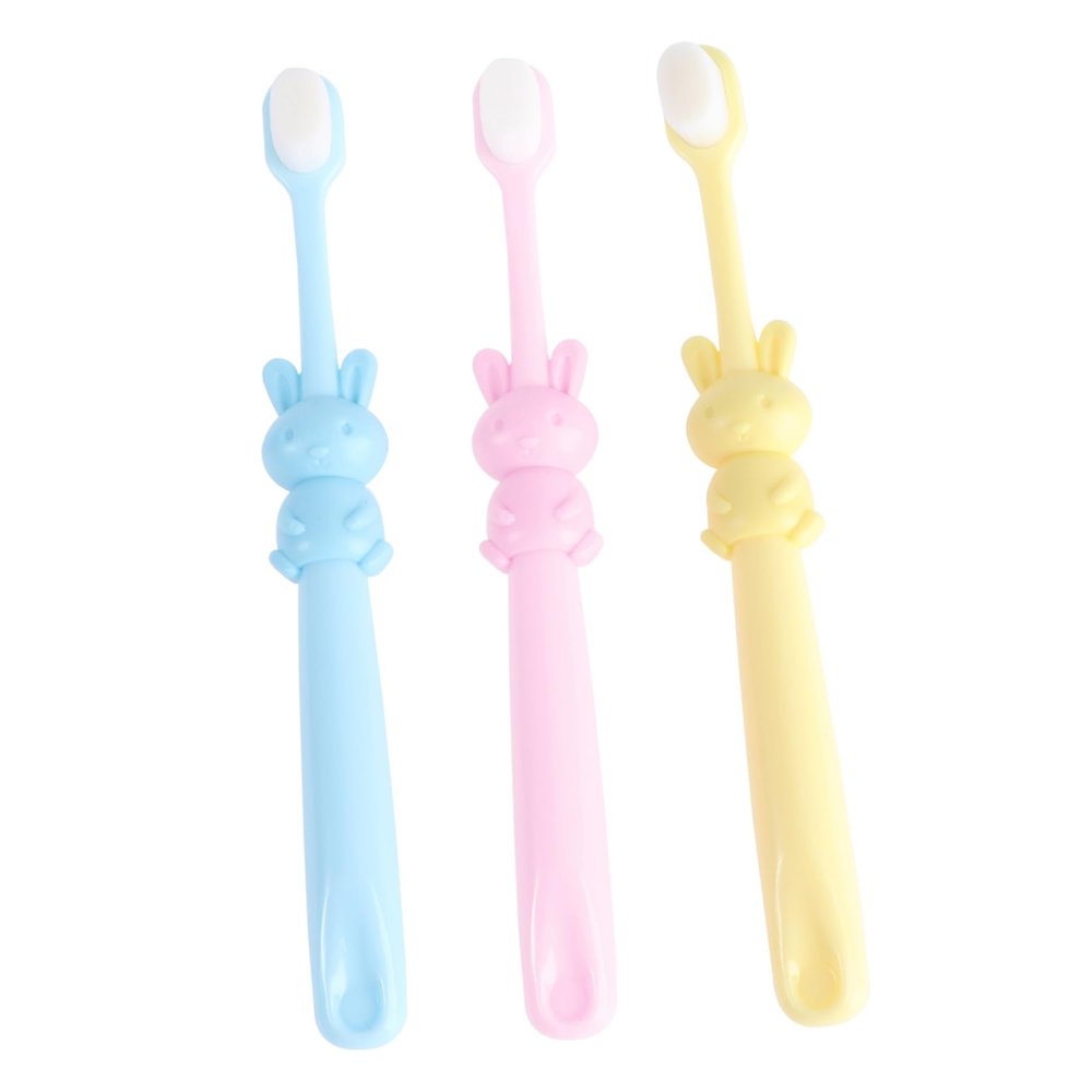 ORFOFE 3pcs Manual Toothbrush for Boys and Girls Oral Care Tool Soft Bristles Safe for Toddlers