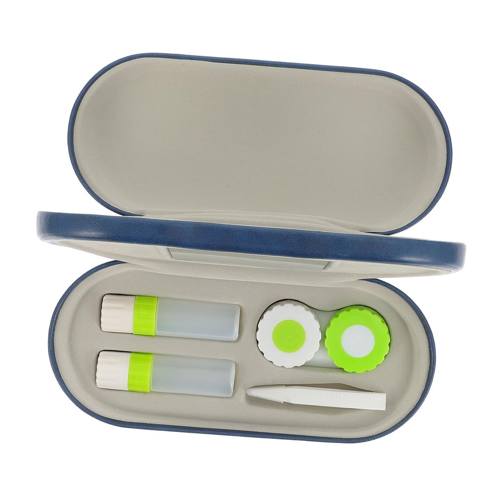 Beatifufu Glasses Case for Lenses and Eyeglass Portable Travel Kit in Royalblue Soft Material for Home and Travel Use