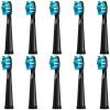 10pc Toothbrush Heads Compatible with Fairywill D7/D8/FW507/508, 551/917/959/D1/D3 (Black) view 1