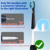 10pc Toothbrush Heads Compatible with Fairywill D7/D8/FW507/508, 551/917/959/D1/D3 (Black) view 2
