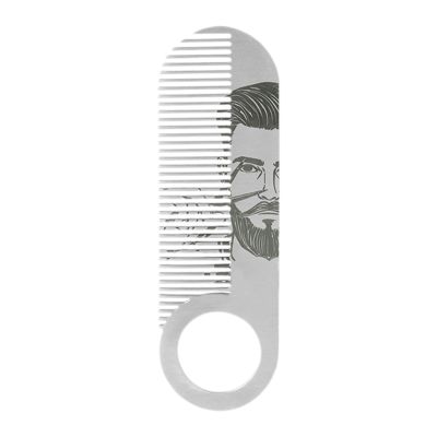 Beard Comb for Men | 4.02 Inch Moustache Comb | 201 Stainless Steel Hairdressing Styling Groomer Combs | Anti-Snag Portable Tool for Facial Hair Care Travel Business Gift Daily Use