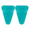 BIUDECO 2Pcs Tuning Fork Protective Silicone Base Holder Stand For Musicians And Professionals Sound Healing Meditation Yoga Practice Triangle Green view 1