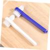 HAMPPLIES 8pcs Denture Brush Toothbrush Set with Comfortable Grip and Pp Material, Small Size for Easy Operation, for Denture Cleaning and Oral Care at Home Or Travel view 3