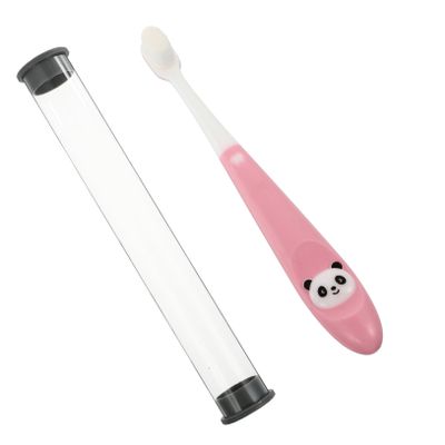 CTIRCHIU Manual Toothbrush for Kids with Non-Slip Handle and Soft Bristles, Safe for Childrens Teeth, Includes Pink Bucket, Suitable for Ages 2-12, Practical Tooth Care Tool