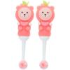 ELAYARD 2pcs Soft Silicone Children's Toothbrushes for Toddlers and Kids with Gentle Care for Teeth and Gums, Cute Bear Shape Design, Safe and Easy to Use, for Ages 0-9 view 1