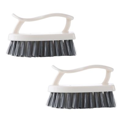 Gogogmee 2pc Bathroom Brush Plastic Bristles Cleaning Tool for Shoes Brush Laundry Houseware Scrubbing