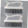 Gogogmee 2pc Bathroom Brush Plastic Bristles Cleaning Tool for Shoes Brush Laundry Houseware Scrubbing view 3